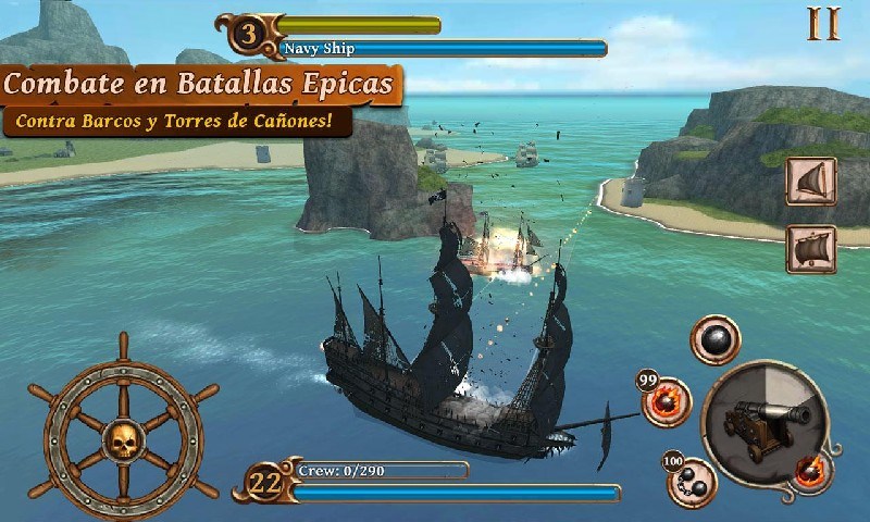 Ships of Battle Age of Pirates APK MOD imagen 1