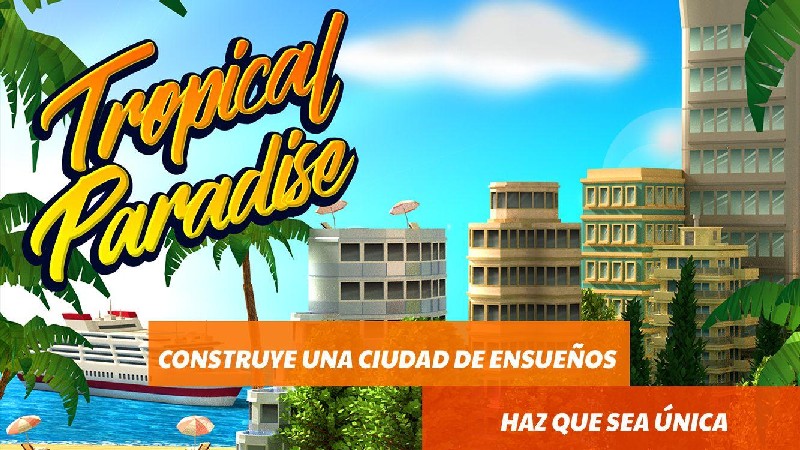 Tropic Paradise Sim Town Building City Island Bay APK MOD imagen 1