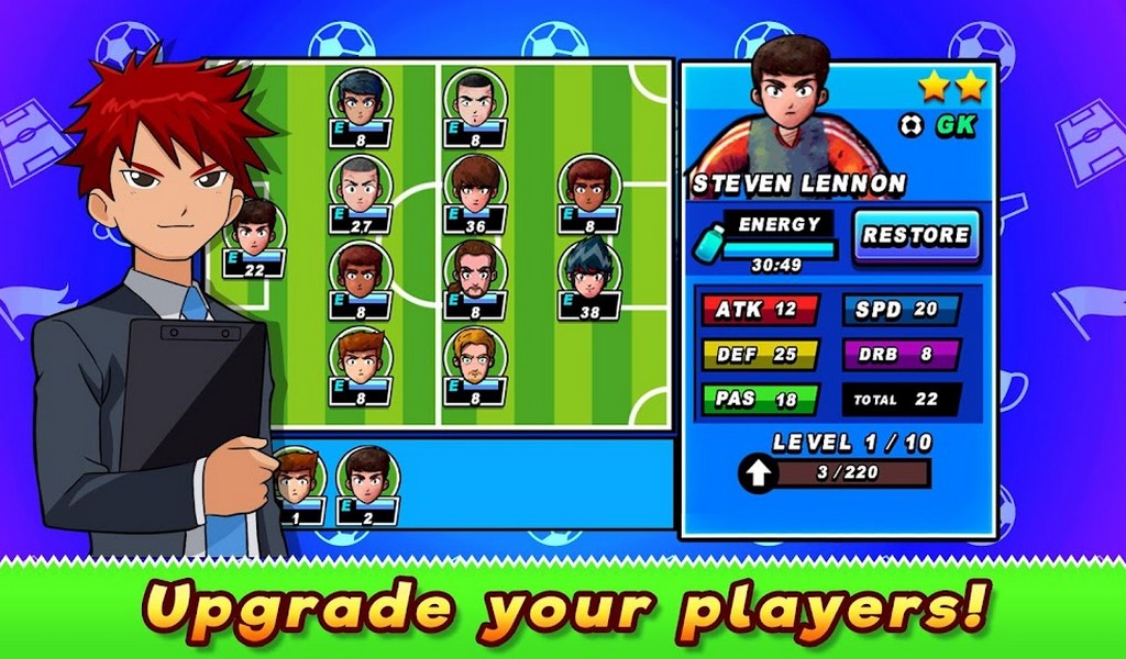Soccer Heroes RPG Score Eleven APK MOD imagen 2