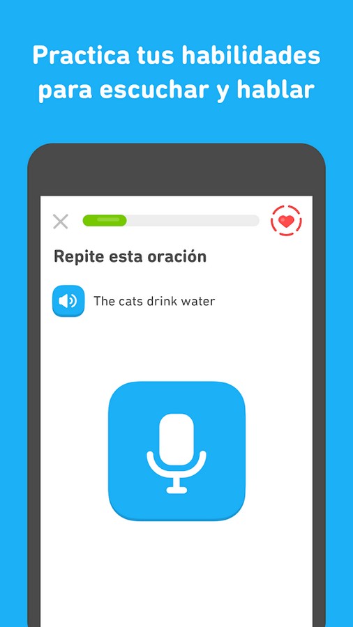 Duolingo Plus APK - Repite la oración