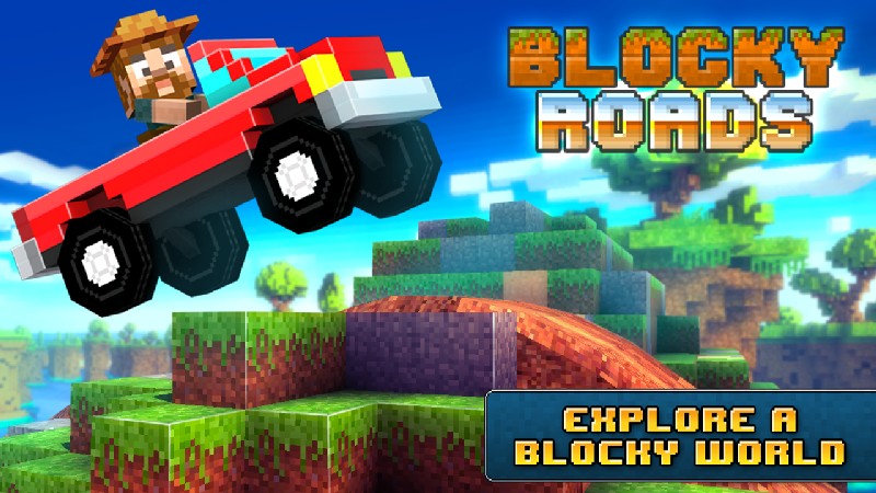 Blocky Roads APK MOD imagen 1