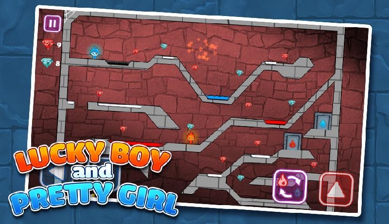 LuckyBoy and PrettyGirl - Crystal Temple Maze APK MOD imagen 3