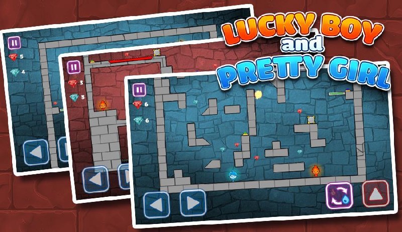 LuckyBoy and PrettyGirl - Crystal Temple Maze APK MOD imagen 4