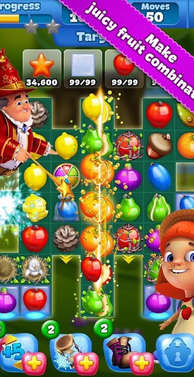 Fruit Land – Aventura Match3 APK MOD (Manzanas Doradas Infinitas) v1.414.0