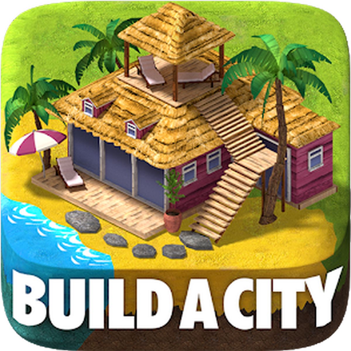 Town Building Games: Tropic City Construction