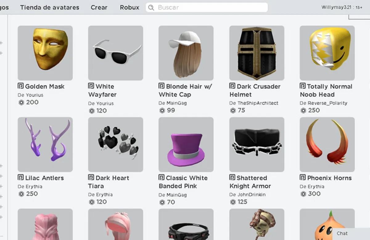 Crear y vender tu propio contenido en Roblox